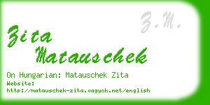 zita matauschek business card